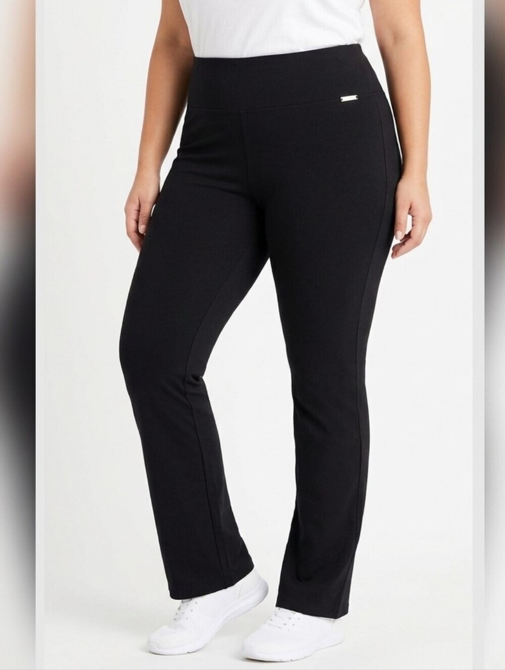 NWT Calvin Klein Performance L High Waist Straight Leg Yoga Pant Black - Picture 1 of 10